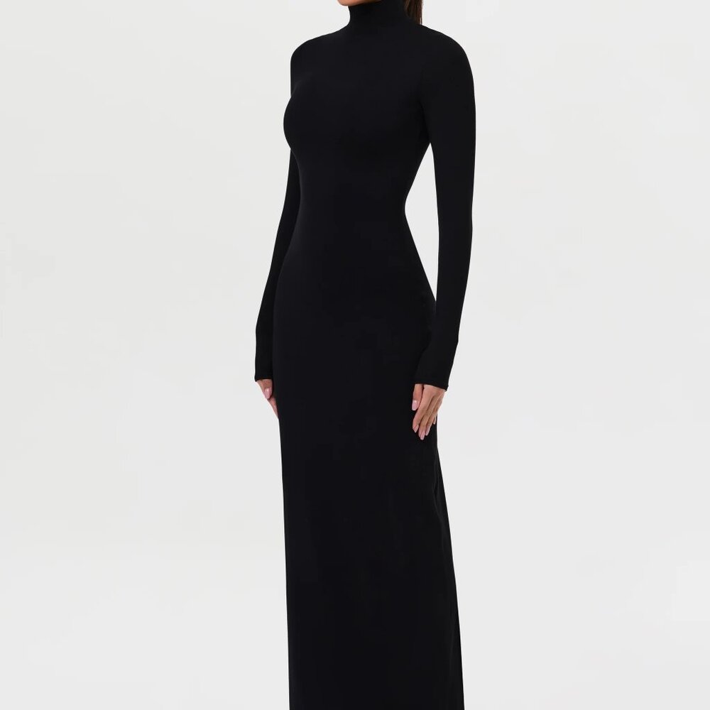 Naked Wardrobe - Maxi - Sleevless Bodycon Dress - Medium - Black